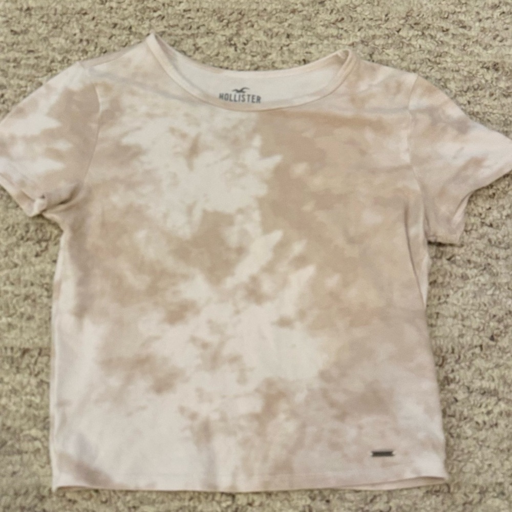 Hollister Kids Beige Tie-Dye T-Shirt